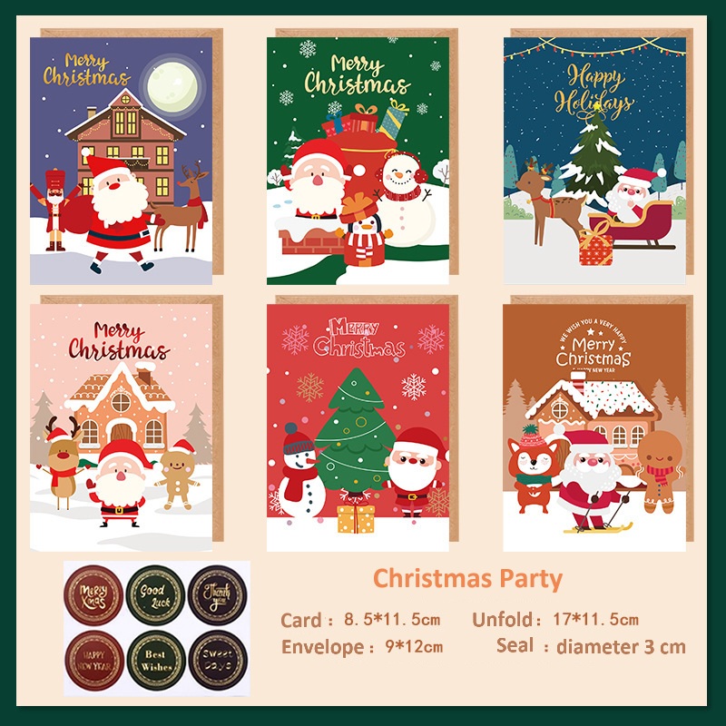 Oil Painting Christmas Card Set – Christmas Party Series
