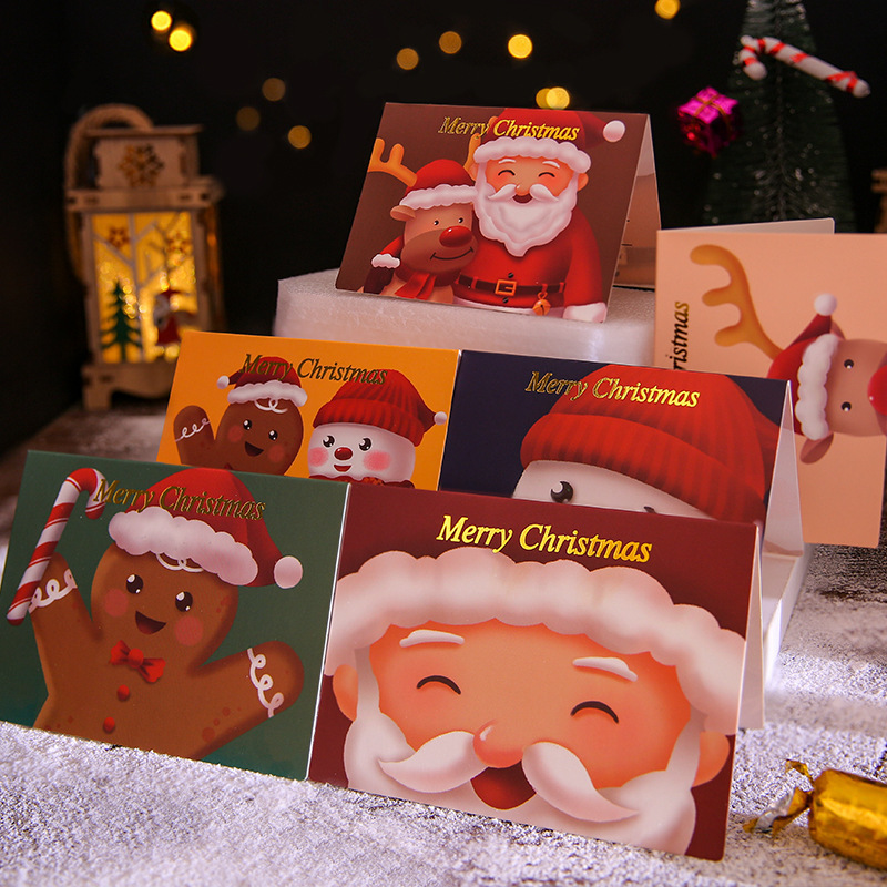 Oil Painting Christmas Card Set – Old Man and Deer Series